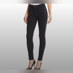 MOTHERS BLACK DENIM JEANS 👖 WITH  GOLD STRIPE